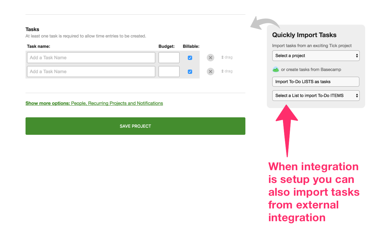 Importing Tasks